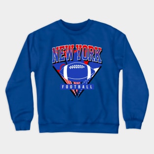 New York Football Retro Game Day Big Blue Crewneck Sweatshirt